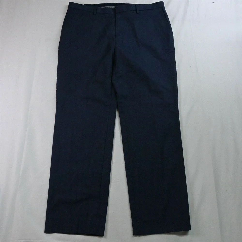Banana Republic 36 x 32 Navy Blue‎ Woven Non Iron Slim Fit Dress Pants